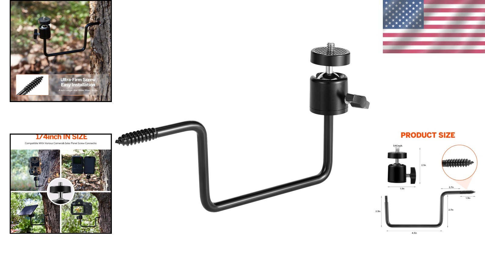 360° Adjustable Trail Camera Mounts - Durable, Tool-Free Installation