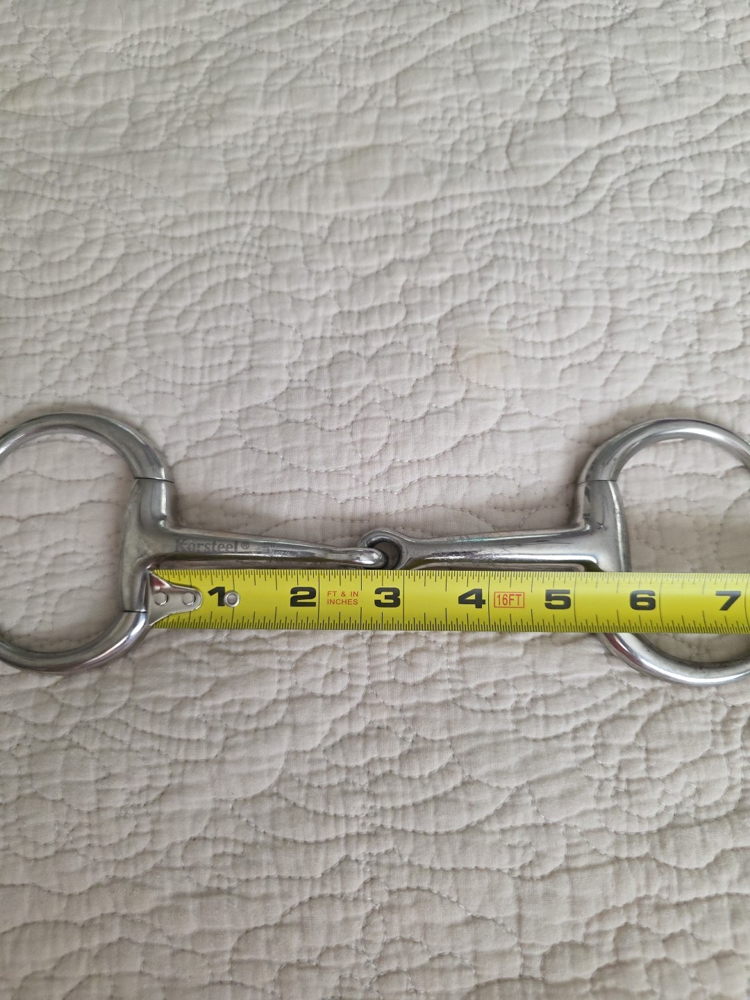 Korsteel Single Joint Eggbutt Snaffle Bit 5 Inch Solid