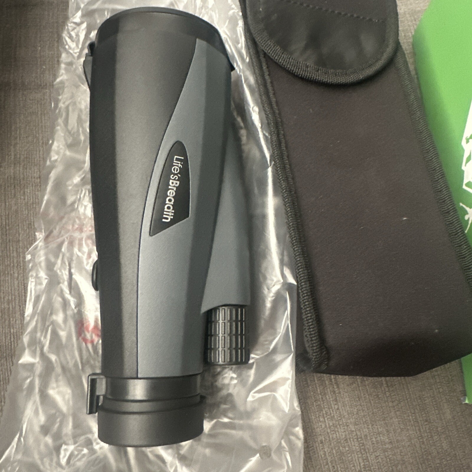 12×60 Monocular Telescope with Case Life’s Breadth Gray Color