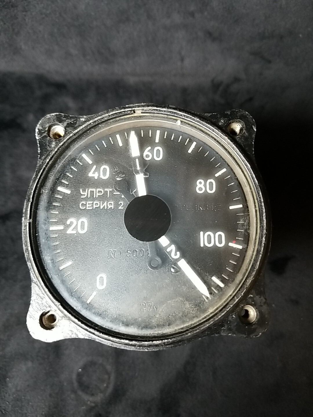 Vintage Aircraft Aviation Gauge Used As Is