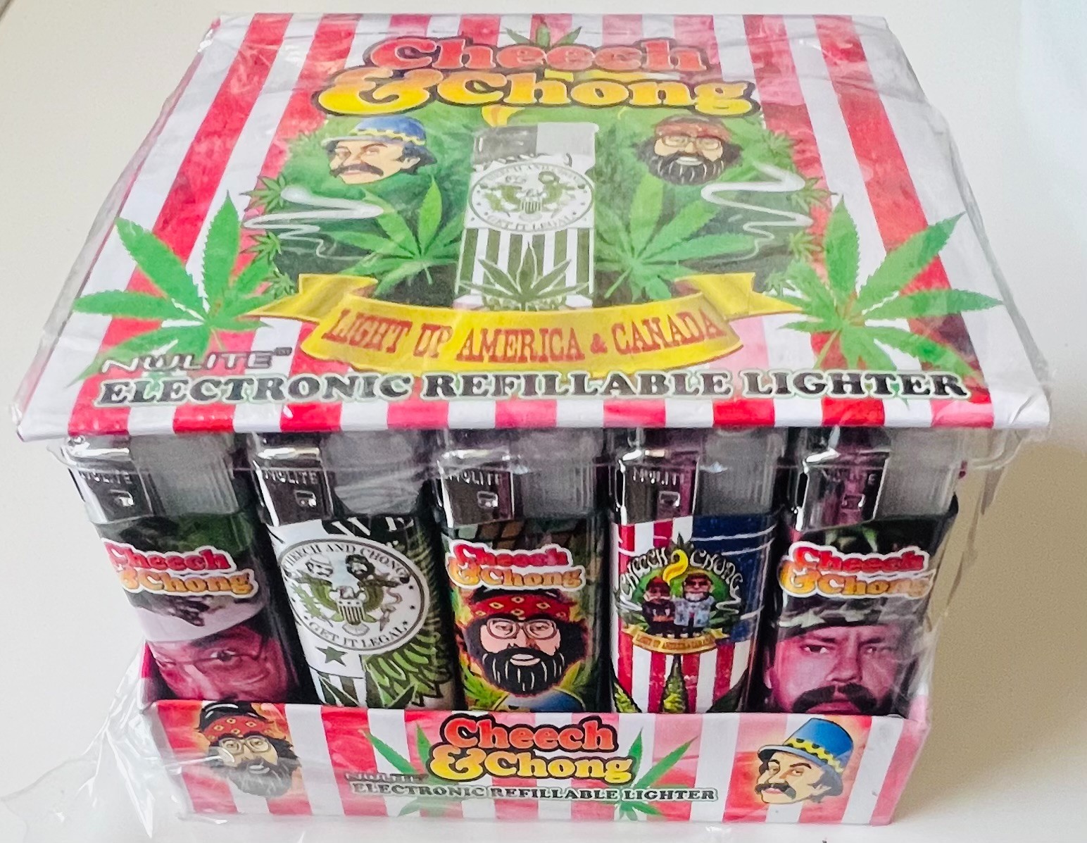 25 CHEECH & CHONG Electronic Refillable Lighters without Gas