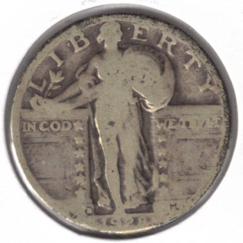1928-D Denver Circulated Silver Liberty Standing Quarter Coin! #1