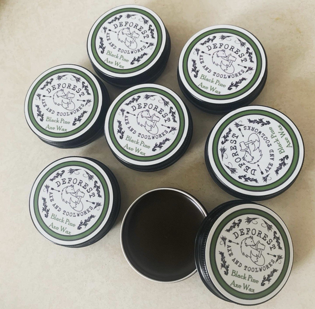 DeForest Black Pine Axe Wax, 4 Oz Container