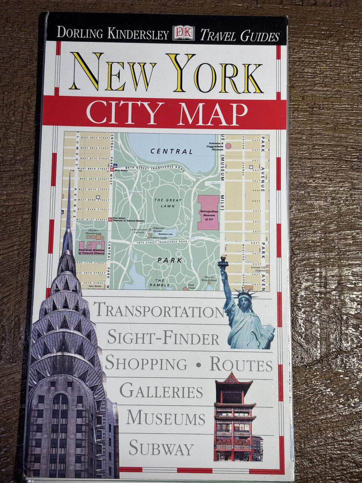 TOURIST ESSENTIAL: Dorling Kindersley Folding Laminated New York City Map
