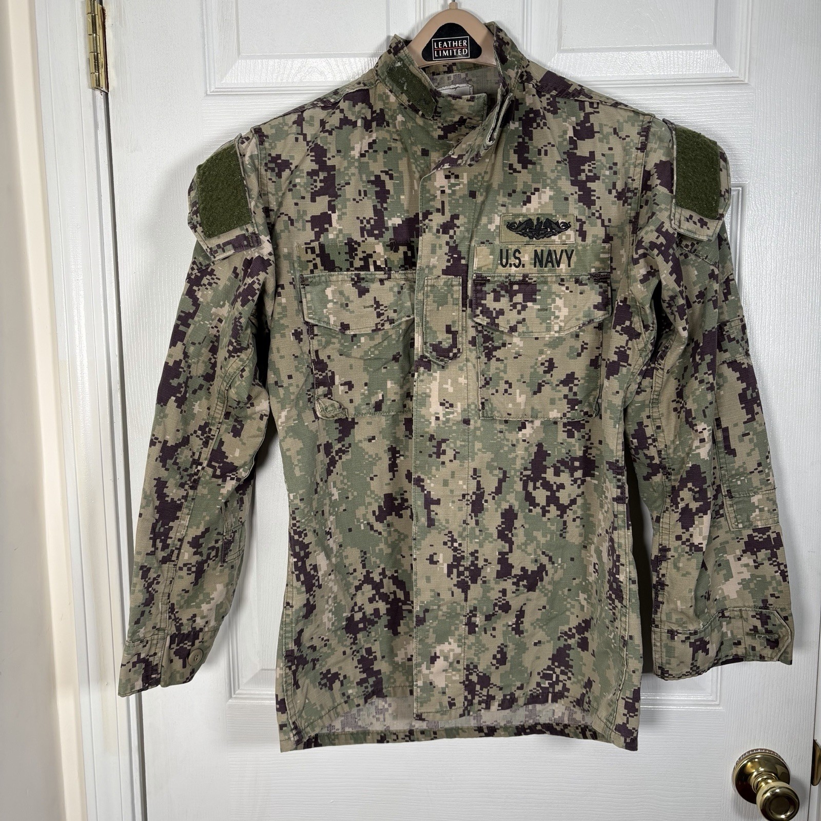 US Navy NWU Type III Digital Camo Shirt Small Long Military Uniform Top Blouse