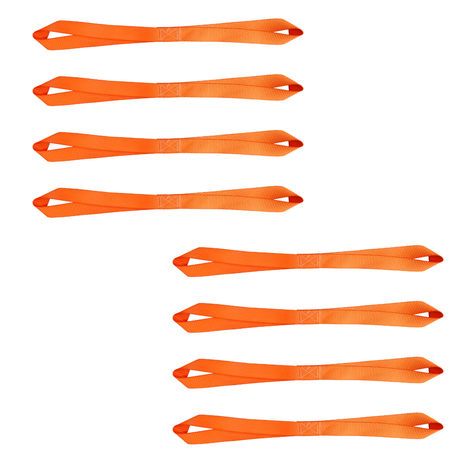 8 Pack 1" x 18" Soft Loop Tie Down Strap Motorcycle Dirt-Bike ATV UTV 800lbs WLL