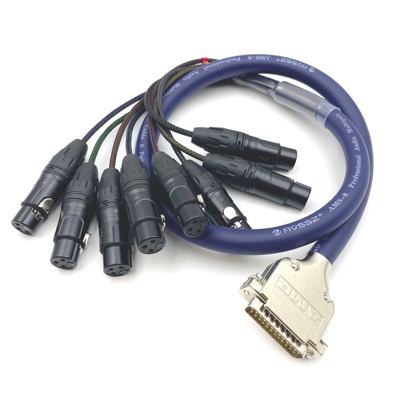 3.28ft DB25 Male to XLR Female Snake Cable, DB25 Male to 8 Channel XLR 3Pin F...