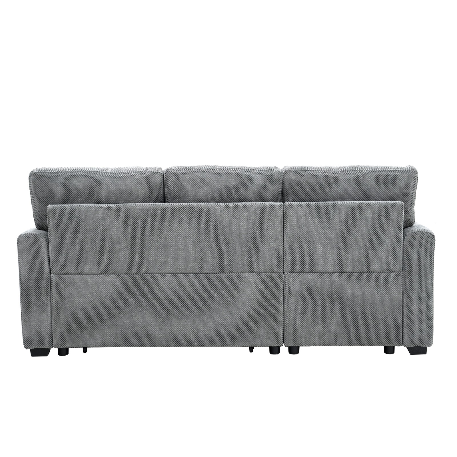 L-Shaped Sofa Sectional Loveseat Couch Convertible Sleeper Sofa w/Pull-Out Bed