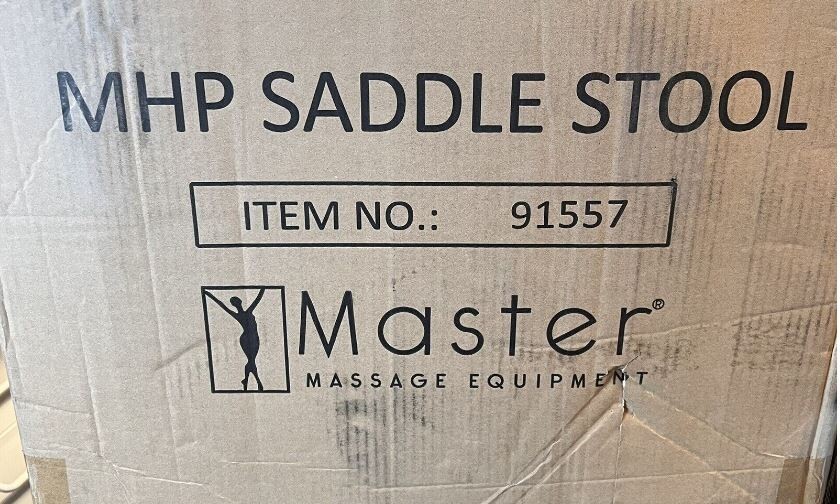 Master Massage Ergonomic Saddle Stool; Sleek Black (91557) NEW in Box