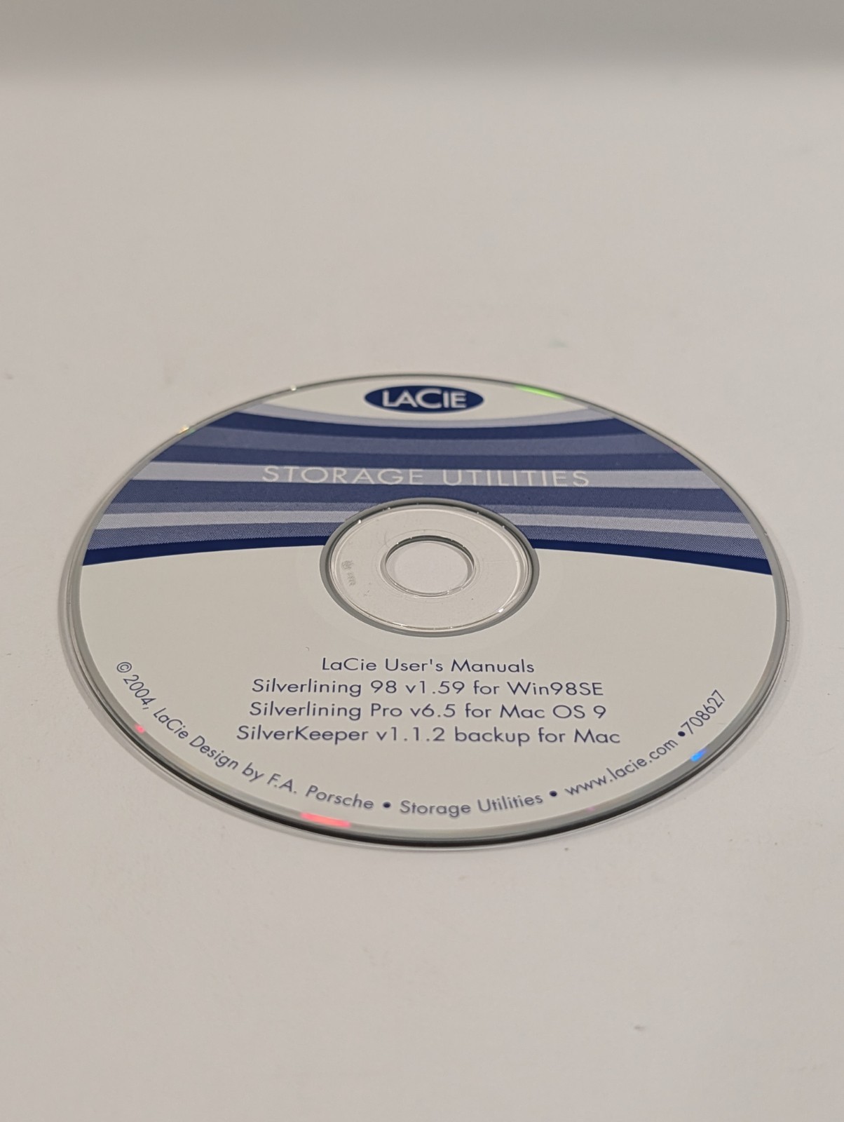 LaCie Storage Utilities User's Manual Software Disc 2004 | Disc Only