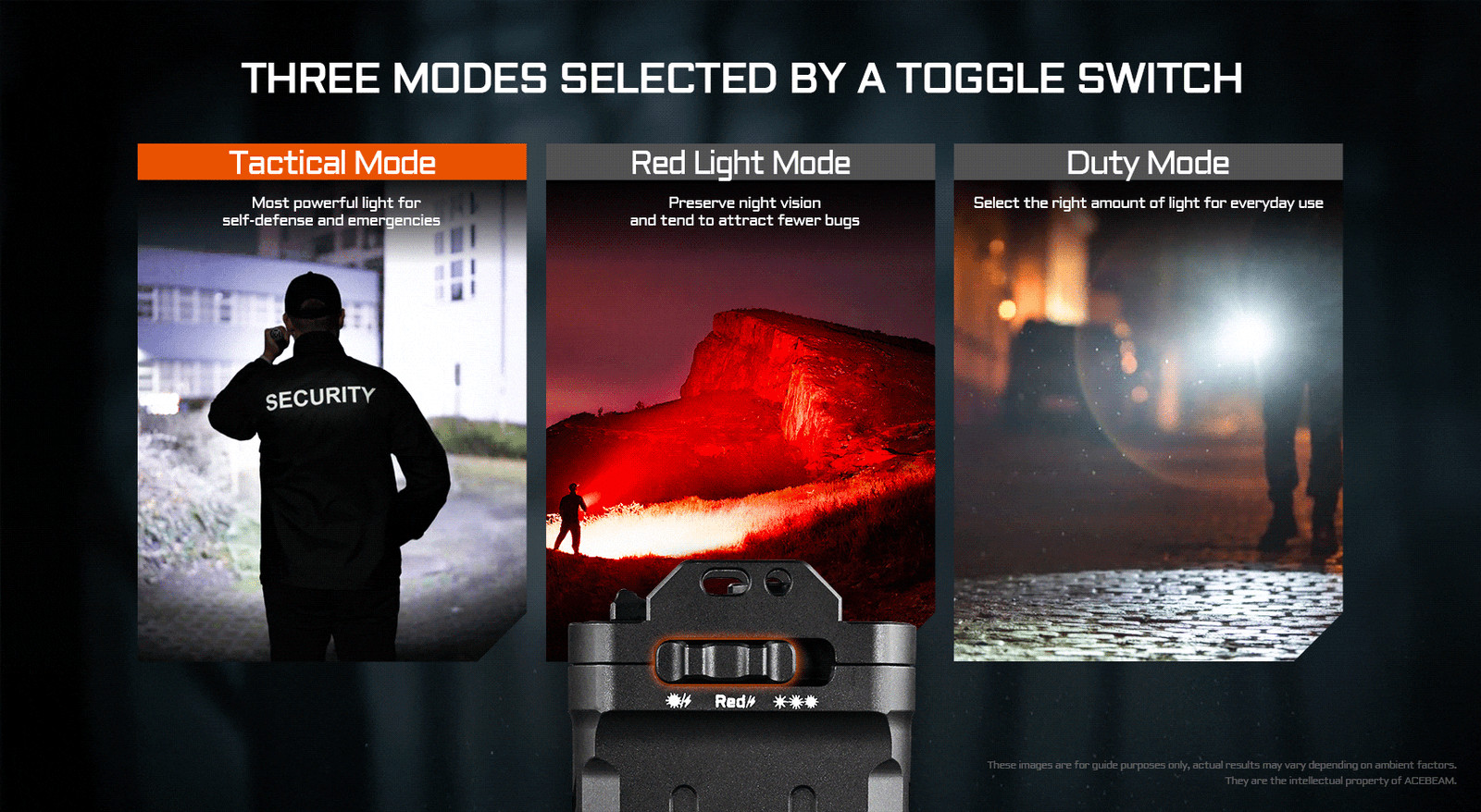 Acebeam X30 Dual Source (White and Red Light) Searching Flashlight -20,000 Lumen
