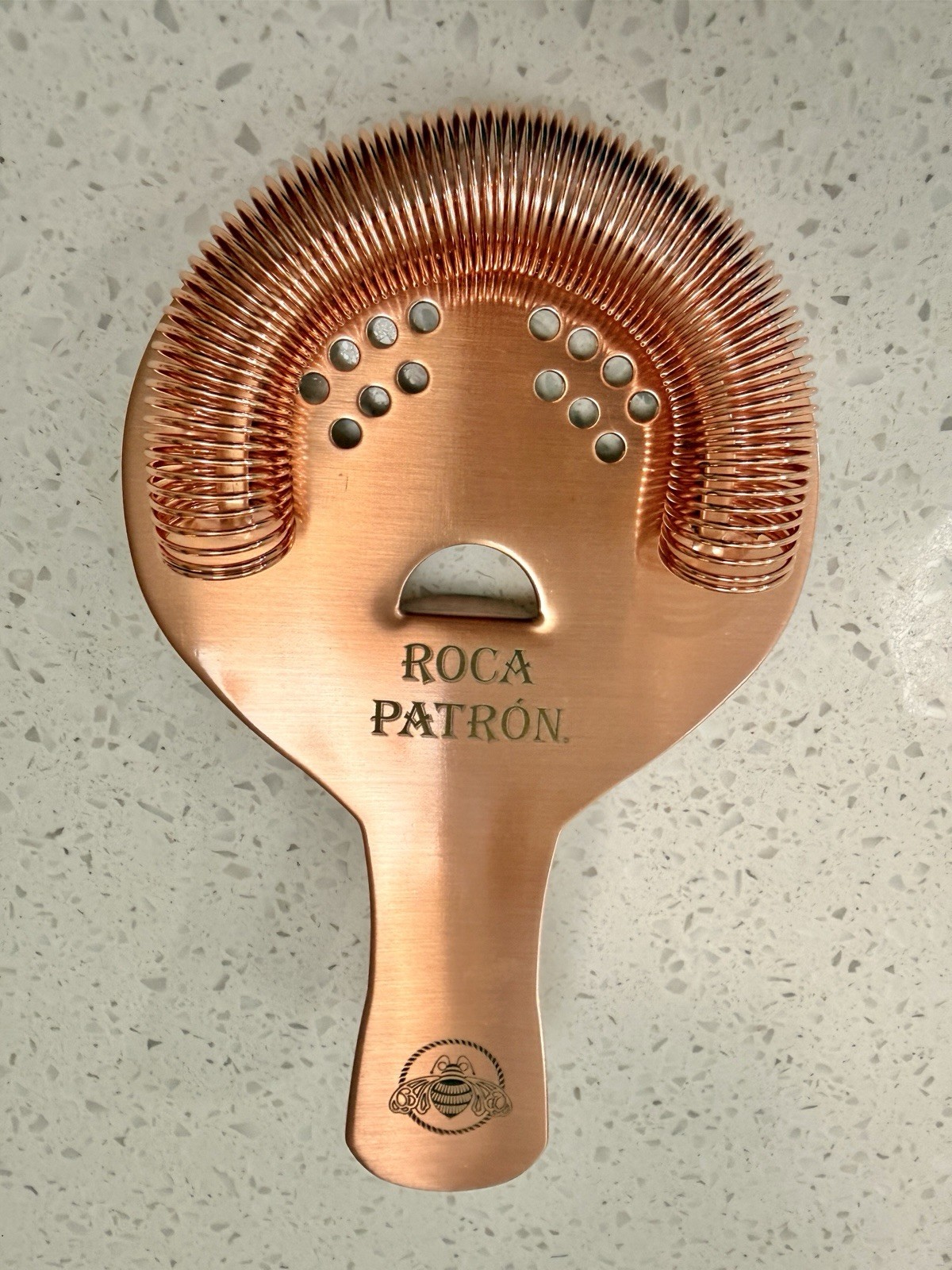 NEW Roca Patron Tequila Strainer Bee Rose gold