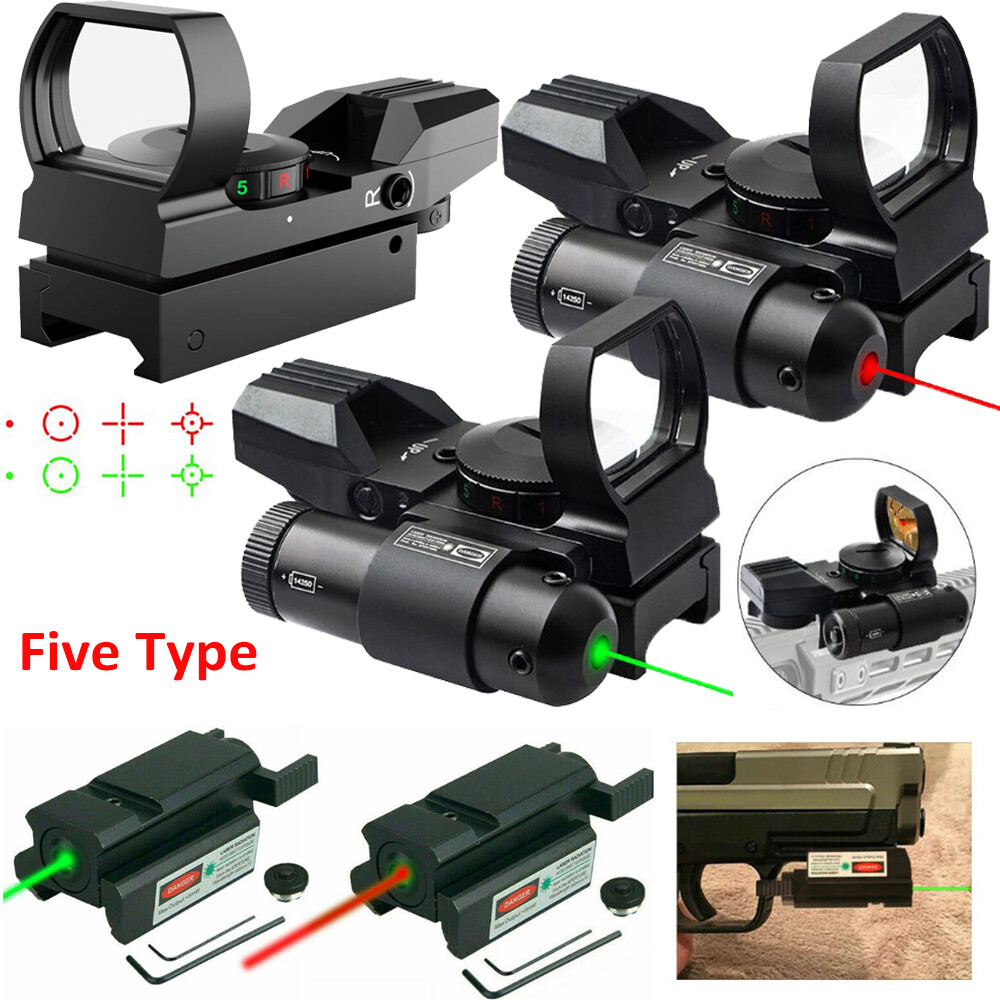 Tactical Mini Red Green Dot Reflex Sight Scope Red/Green Laser Holographic Sight