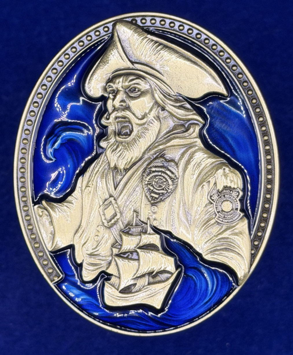 🏴‍☠️ Sought After 25' Gasparilla Invasion Police (ABT) Challenge Coin