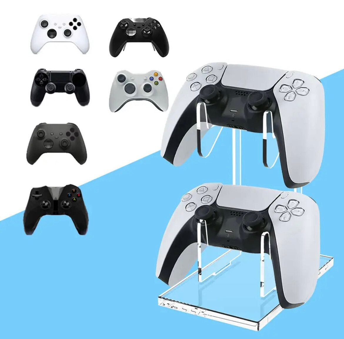 Universal Acrylic Game Controller Stand Dual Layers Console Controller Display