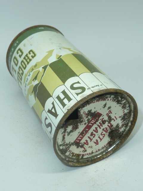 Empty Top Opened 12oz Shasta Chocolate Cola Flat Top