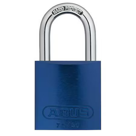 Abus 72 /40 Ka Blue Lockout Padlock, Keyed Alike, Aluminum, Blue, 1 In Shackle