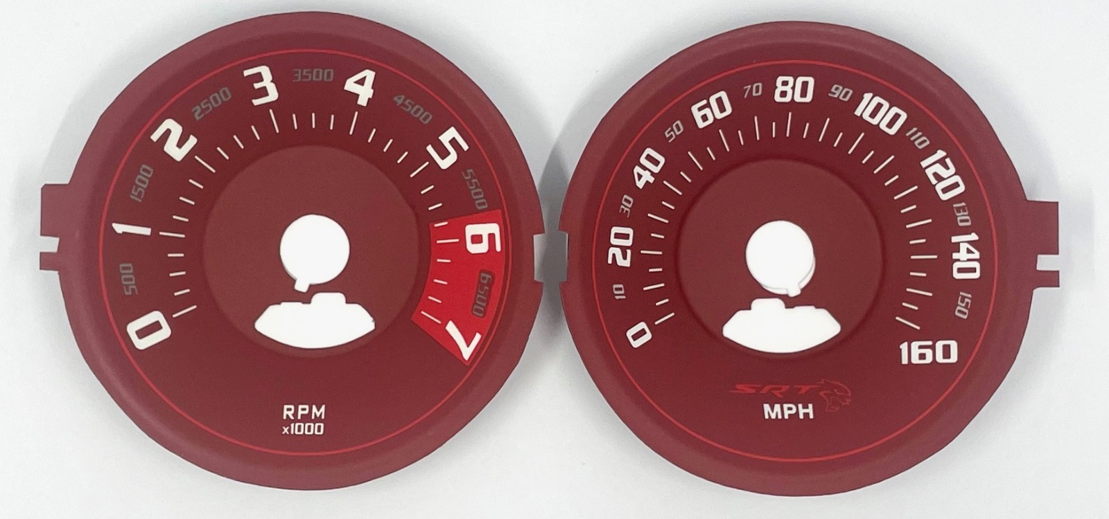 For Dodge Challenger, SRT style, 160MPH speedometer dials, Cluster Gauges,