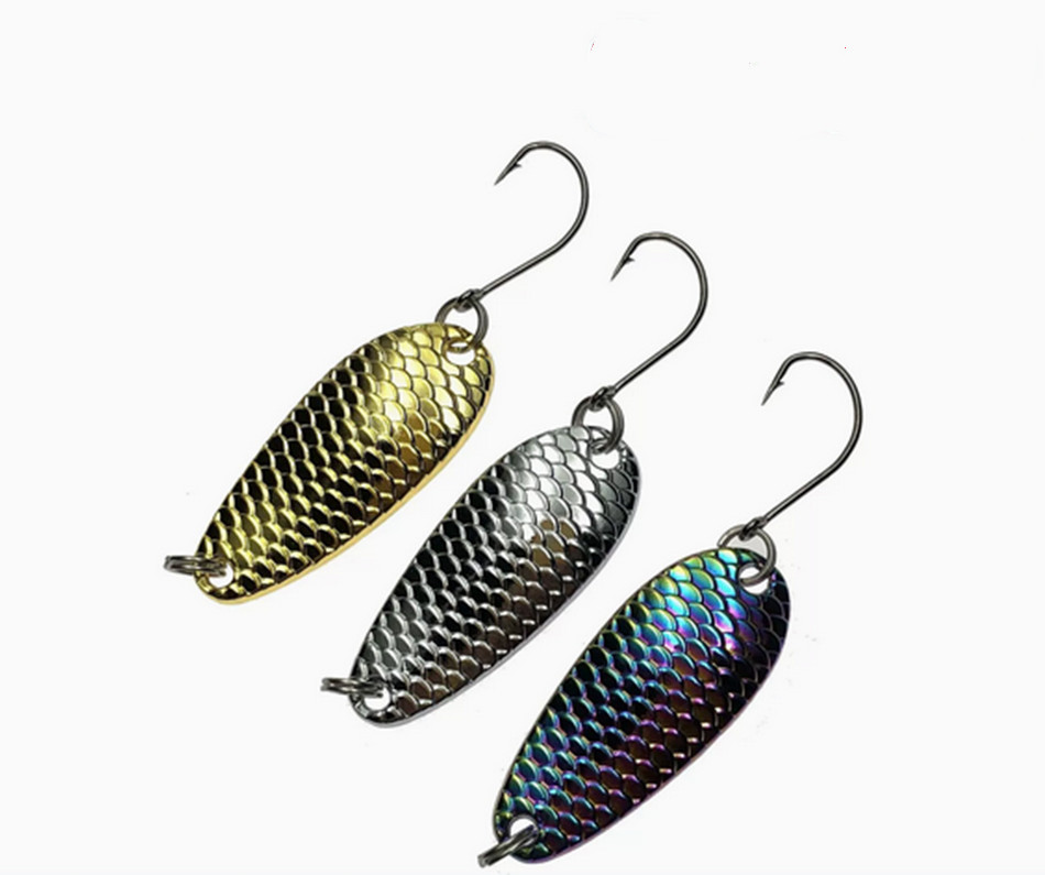 10 Pack Multicolored Micro Metal Spoon Fishing Lure 1.5g-15g Bass Fishing Tackle