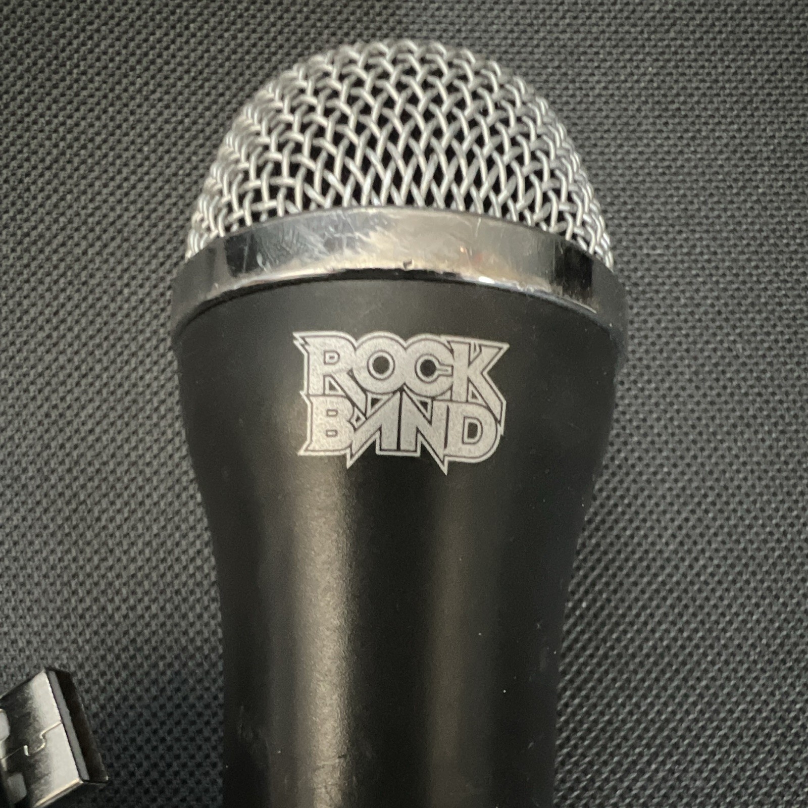 Rock Band USB Wired Handheld Karaoke Microphone, Black/Silver