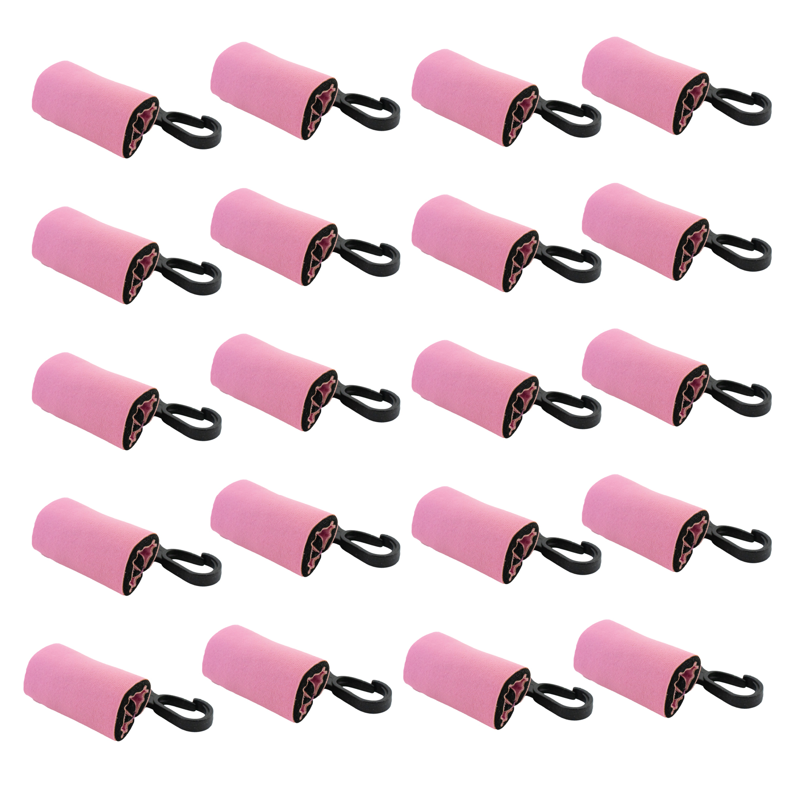 Twenty Five Clip-On Neoprene Pink Sleeve Lip Balm Holsters LIPSTICK HOLDER Key