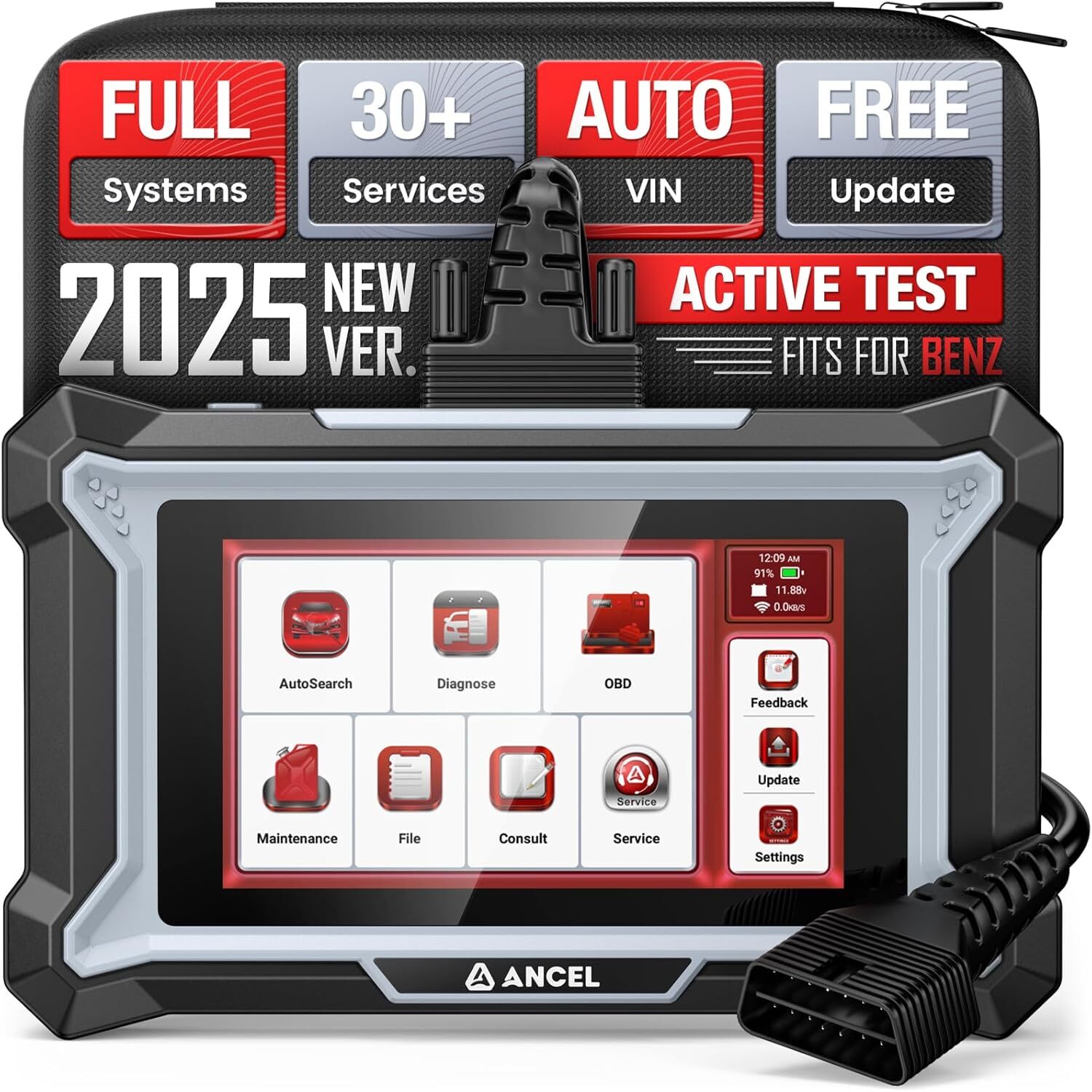 for Mercedes Benz All System Bidirectional OBD2 Scanner Diagnostic ABS TPMS DPF