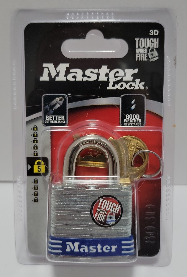 Master Lock Padlock 3-D. New