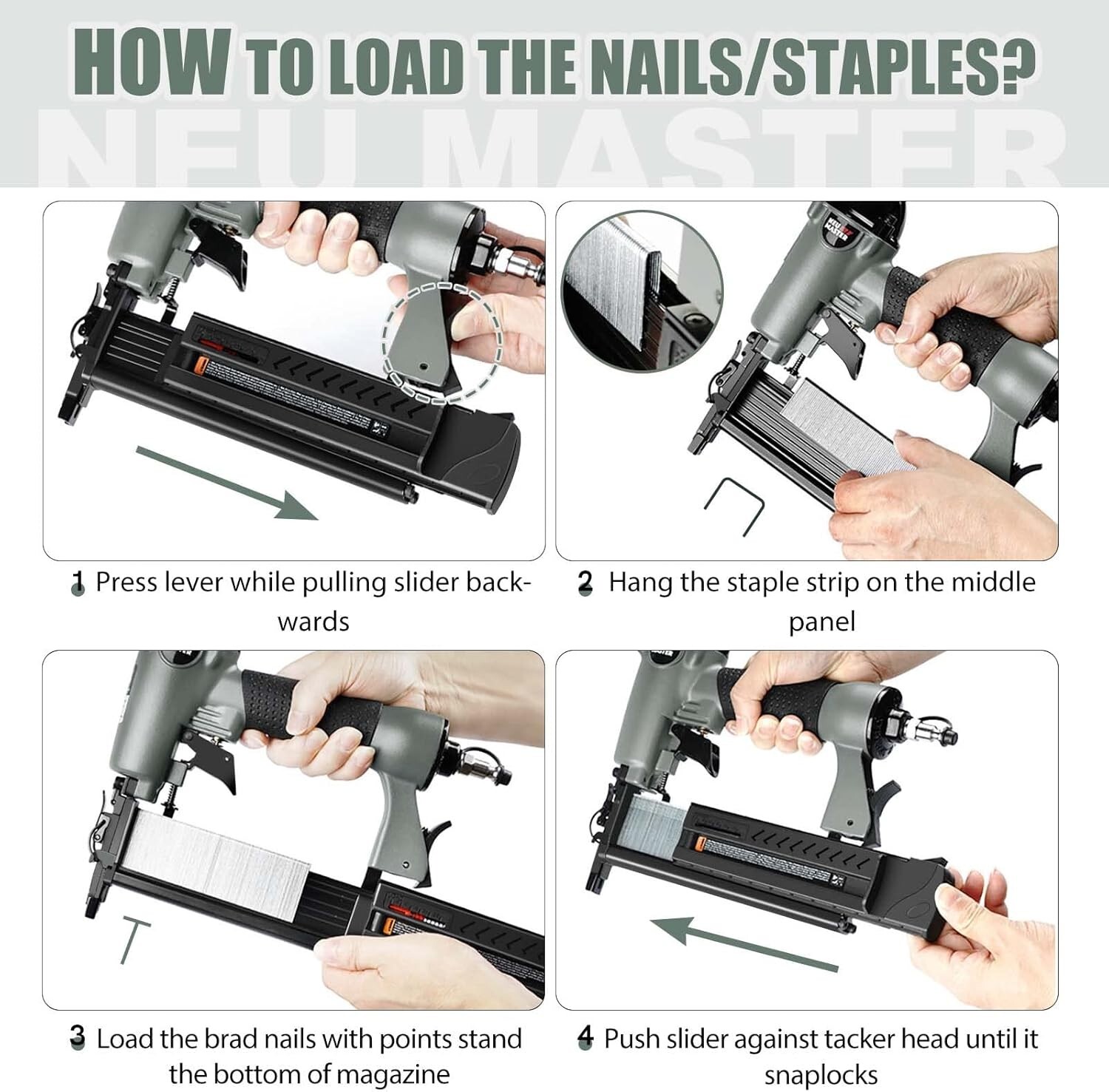 Complete Pneumatic Nail Gun Set with Carrying Case & Accessories - User-Friendly