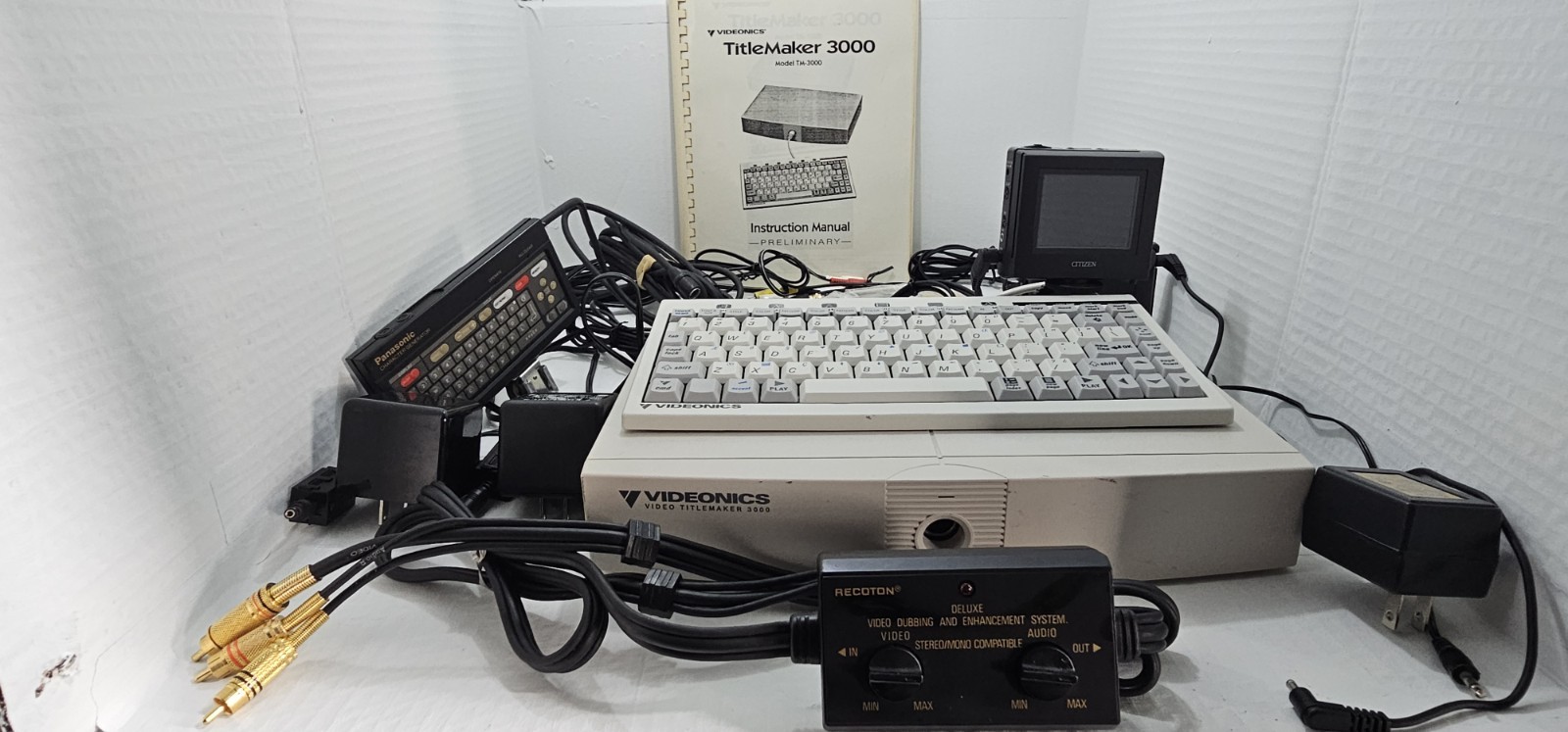 Functioning! Analog Video Editing & Titling Kit/Videonics TitleMaker 3000 + More
