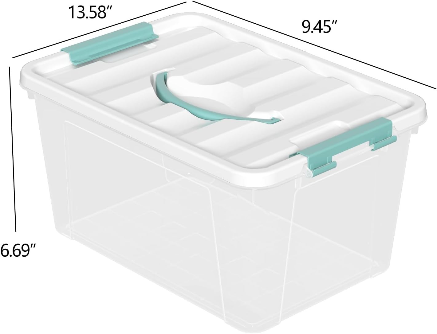 Durable 14 Qt Clear Organizer Bin with Secure Latching Lid for Versatile Storage
