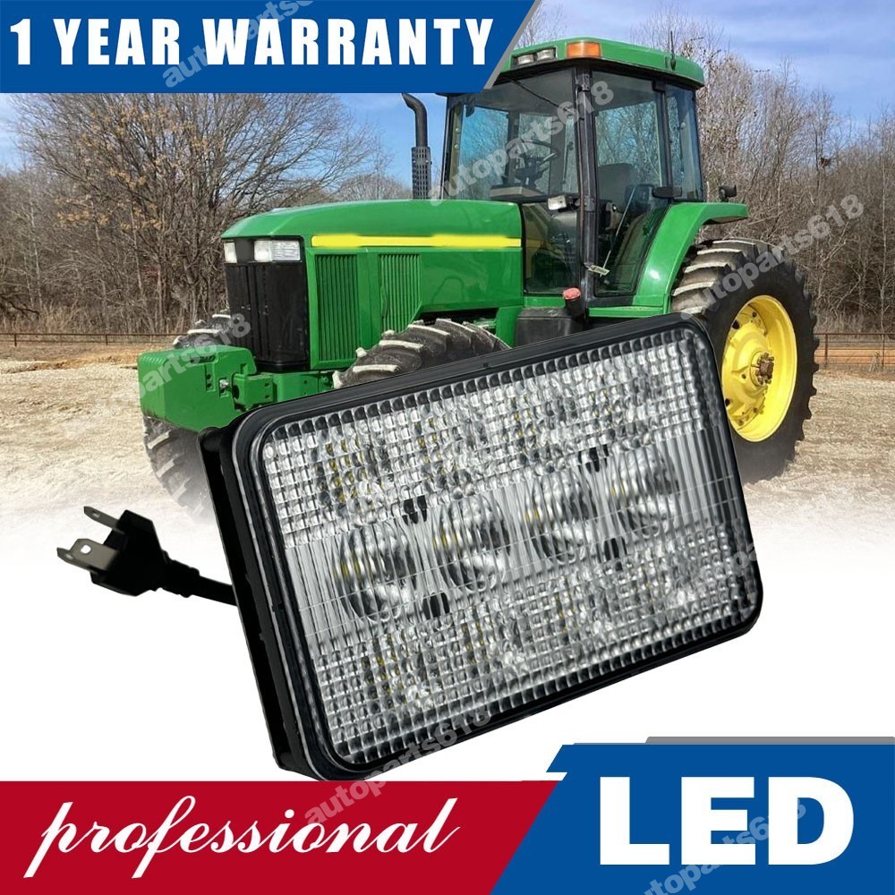 For John Deere Tractor 7610, 7700, 7710, 7800, 7810 LED Headlights Hi/Lo Beam