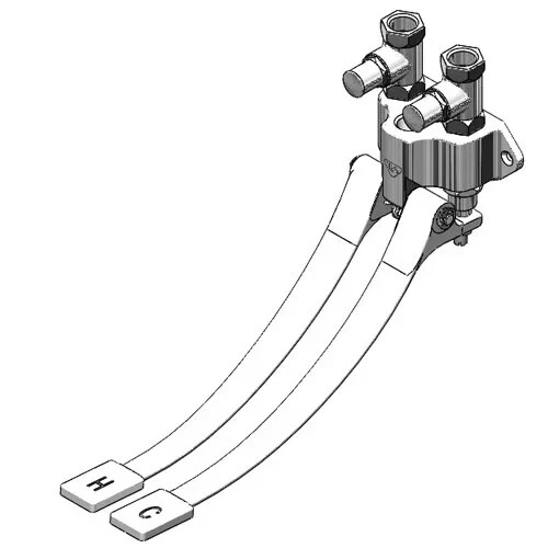 New Comercial Resturant Faucet  Double Pedal Valve  2-1/2"  T&S  T&S B-0504-LKS