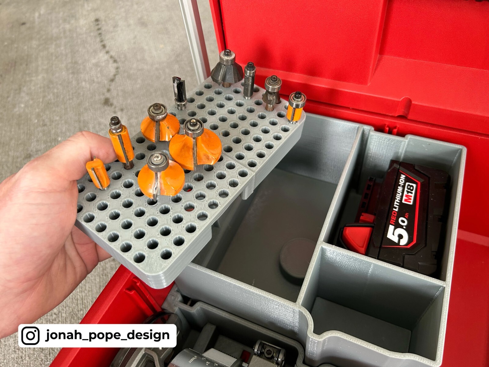 Insert for M18 Compact Router and Packout Tool Box Drawer (Insert Only)