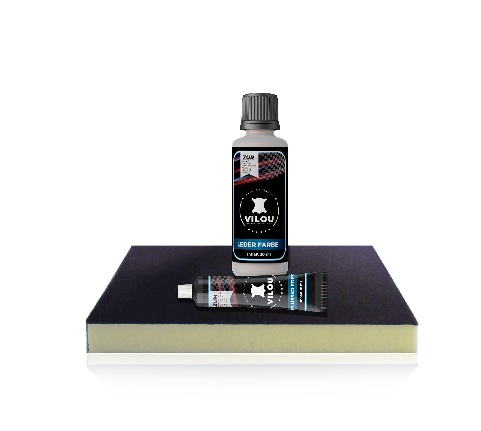 30ml VW leather repair kit "S" leather color + liquid leather imitation leather by "VILOU"