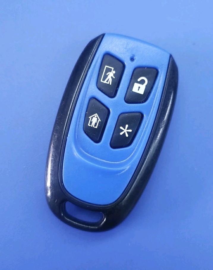 Blue Digital Home Security 4 Button Replacement Remote Transmitter Fob