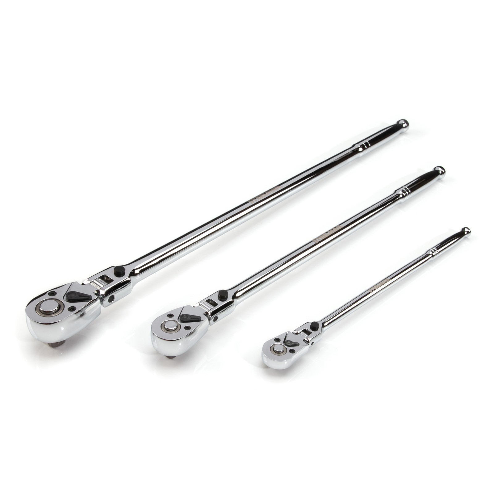 STEELMAN 3-Piece Locking Flex Head 72-Tooth Long Handle Ratchet Set, 61081
