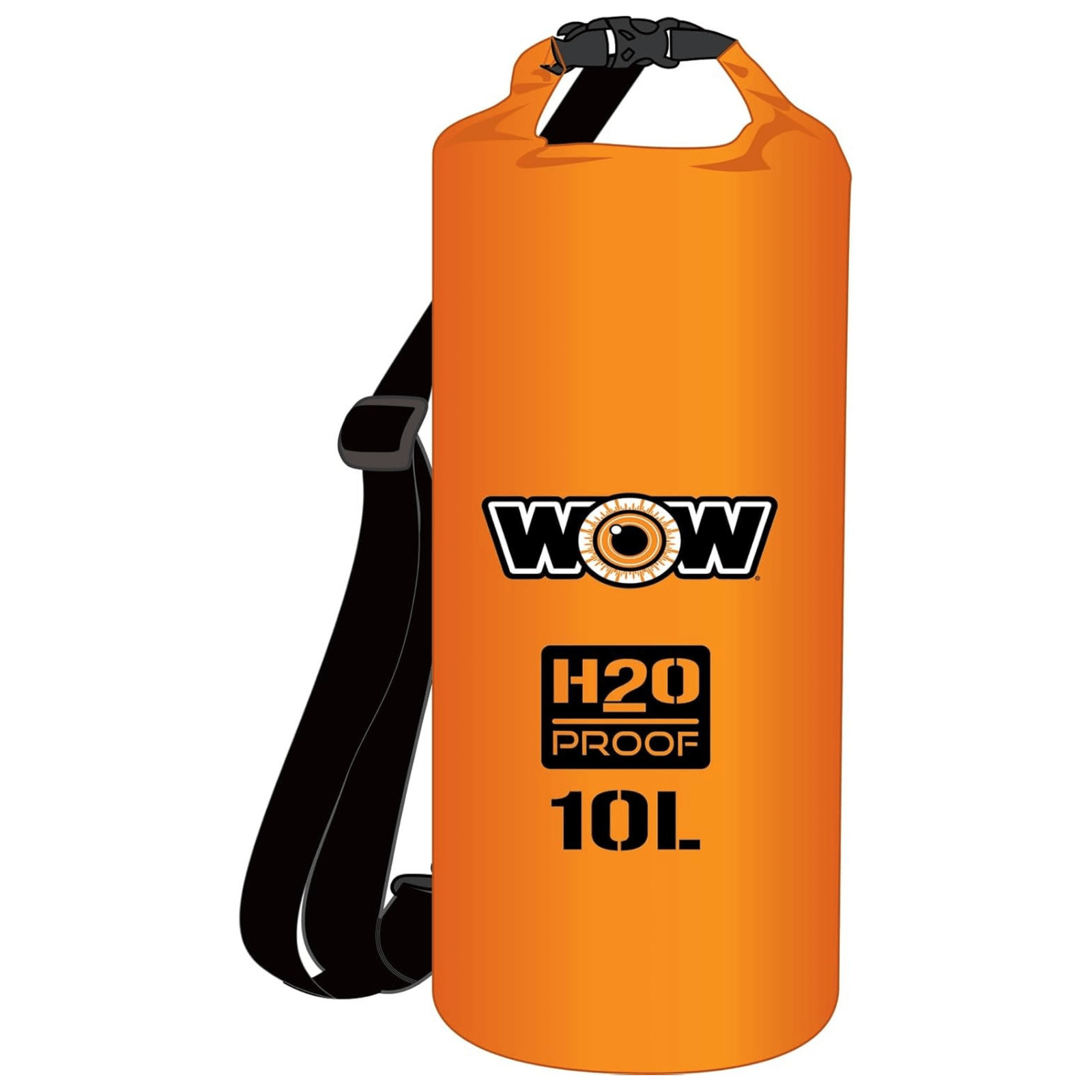 WOW Watersports H2O Proof 10L Drybag Orange, w Mesh Sides and Phone Pocket