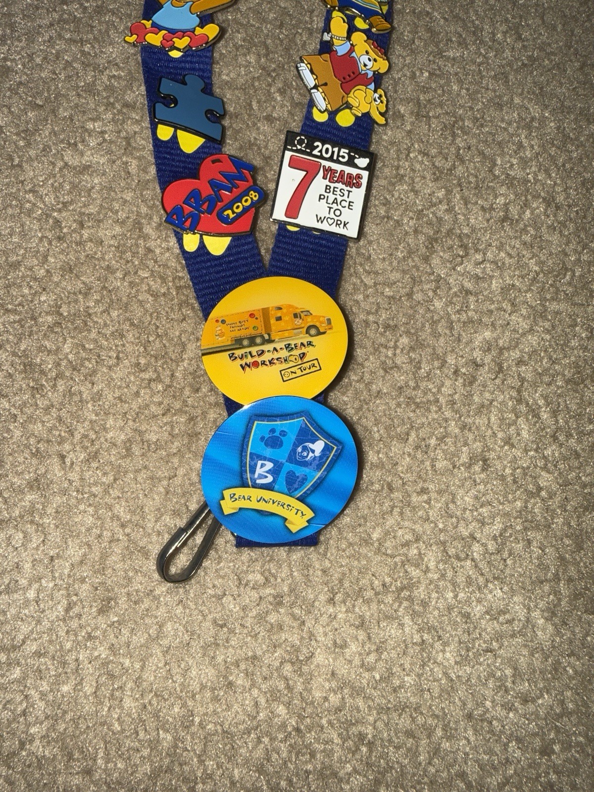 Vintage Build-A-Bear Pins and Lanyard