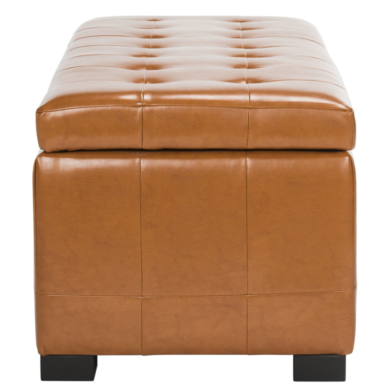 SAFAVIEH Large Manhattan Storage Bench | Saddle |