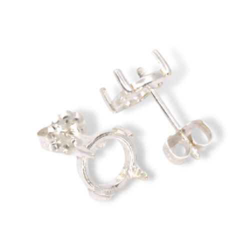 Round Cabochon Earring Mountings