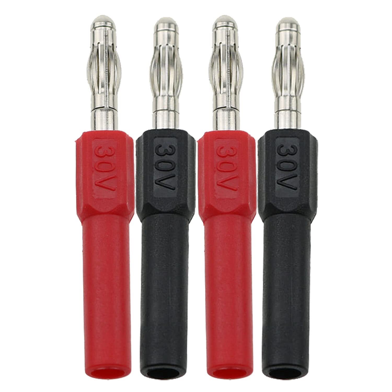 4mm Banana Socket 4pcs Black And Red 4mm Male To Female Banana Jack Adapter Coup