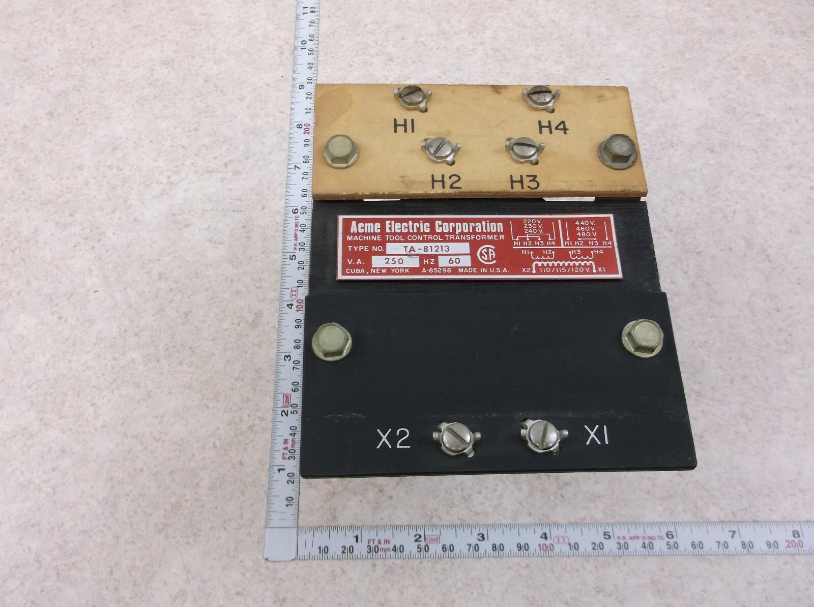 ACME, TA-81213, MACHINE TOOL CONTROL TRANSFORMER, F0320