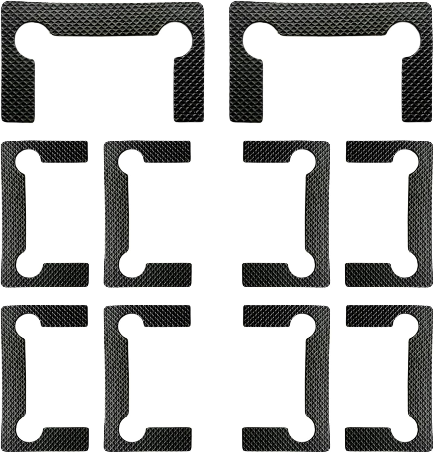 10PCS Glass Shower Door Hinge Gasket Replacement Kit Black Plastic Anti-Slip Hin