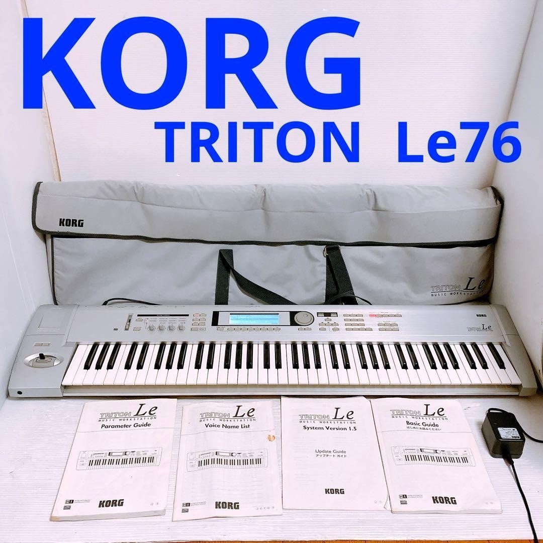 Korg Triton Le 76-Key Music Workstation Synthesizer w/ Case & Adapter Tested