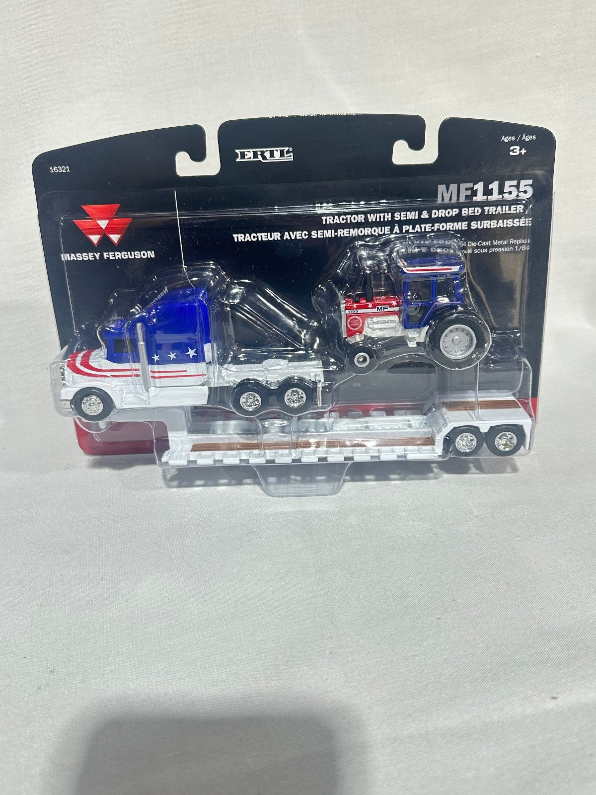Massey Ferguson 1155 Stars & Stripes With Semi & Trailer By Ertl  1/64th Scale