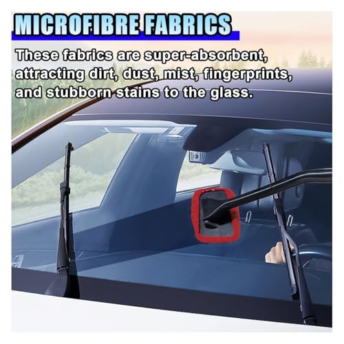 20PCS Microfiber Cloths for Car Windshield Cleaning Tool, Replaced Glass Square