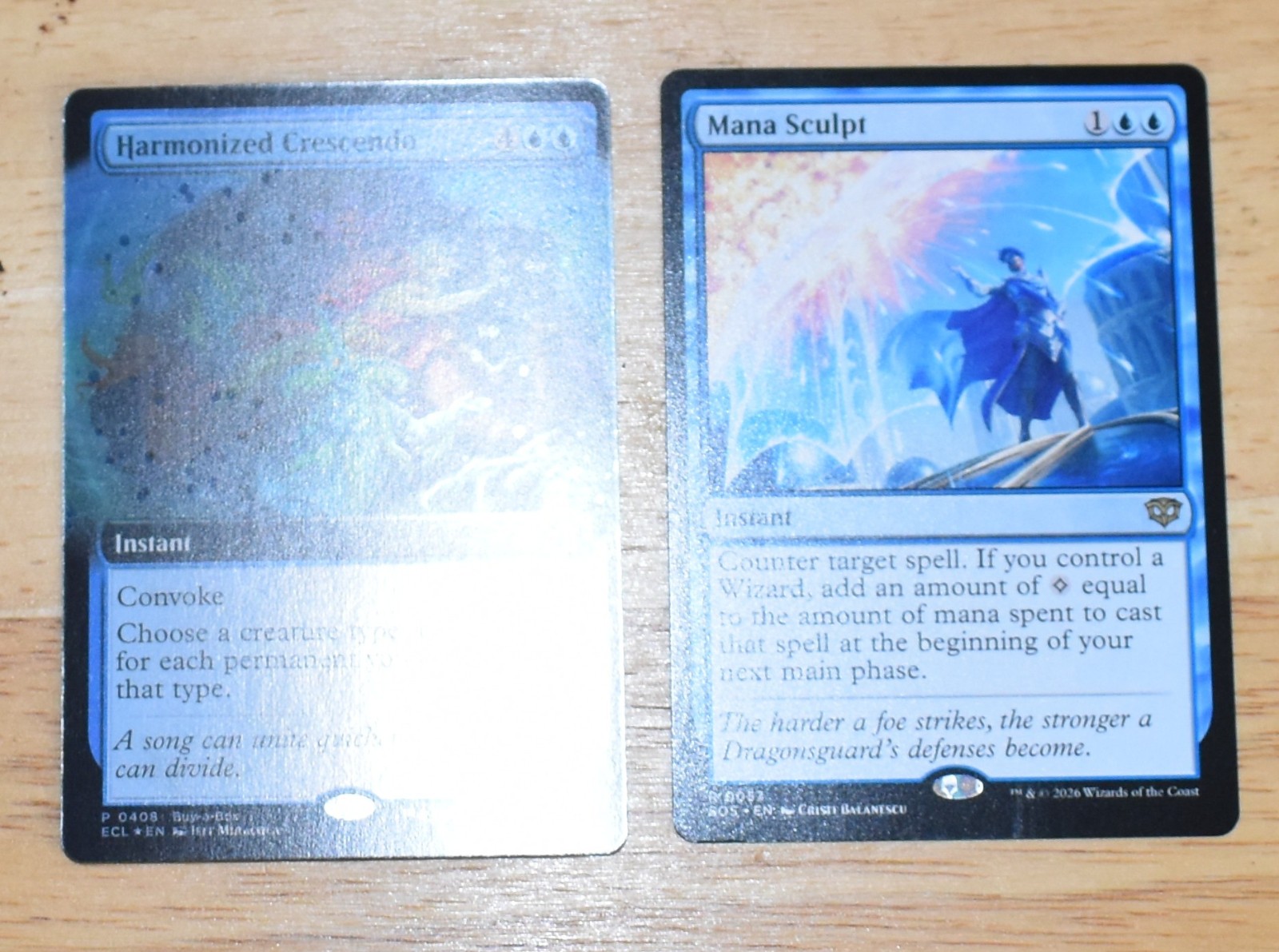 MTG 2x Rare Instant Harmonized Crescendo Extended Art, Foil & Mana Sculpt