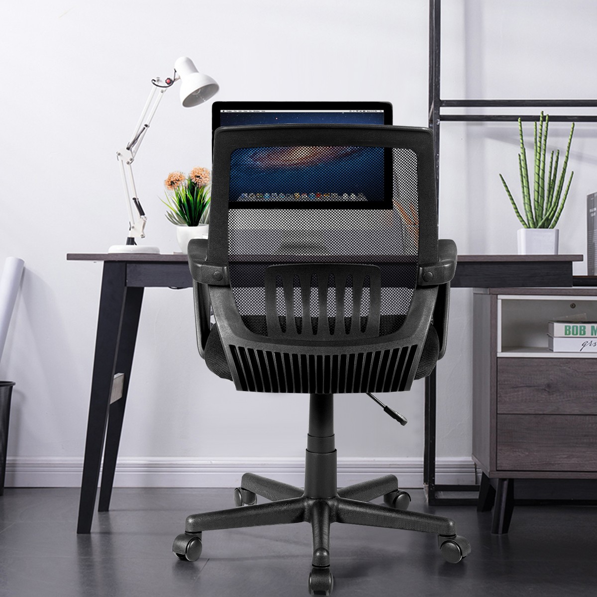 Mesh Office Chair Computer Desk Chair Lumbar Support w/Adjustable Rolling Swivel
