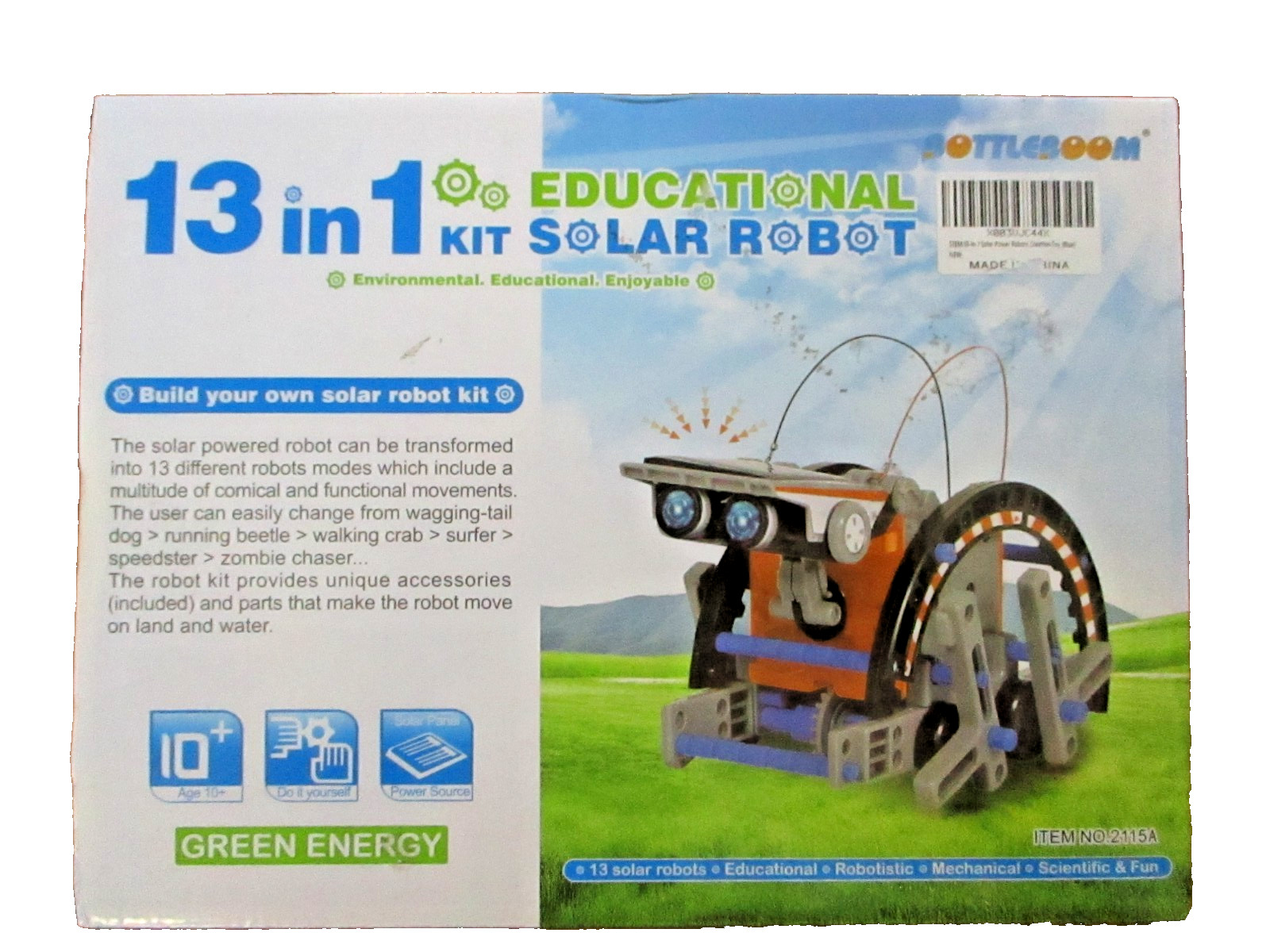 Bottleboom 13 in 1 Educational Kids Solar Robot Model Kit