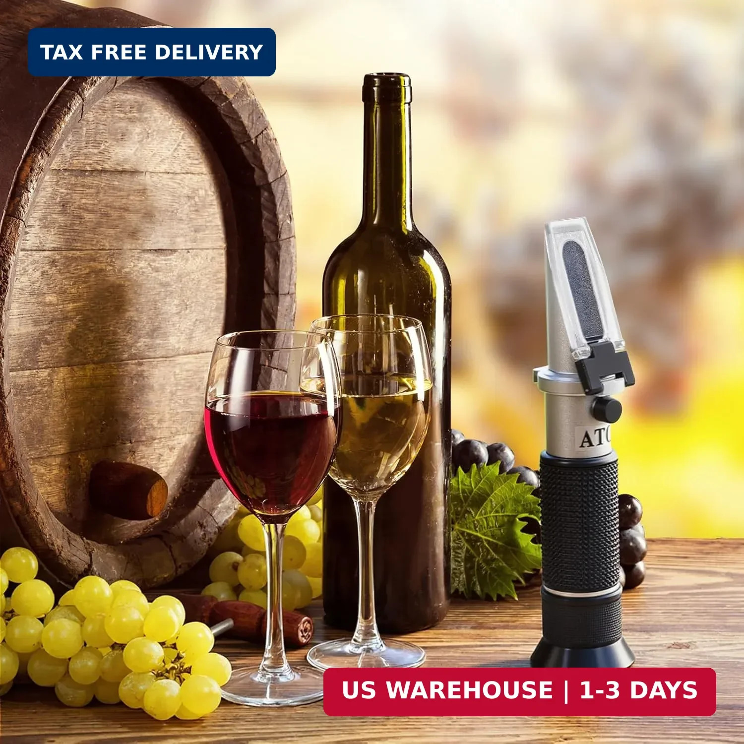 GYE Brix Refractometer with ATC, Dual Scale - Specific Gravity & Brix, Hydromete